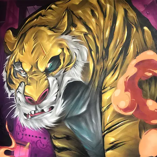 Mural Graffiti tigre