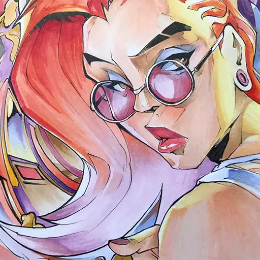 Ilustración estilo graffiti personalizada a color