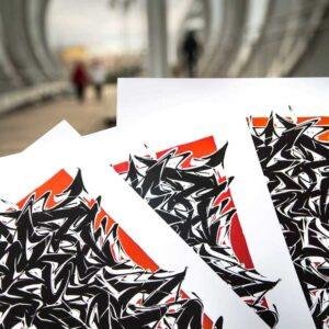 Abecedario en estilo graffiti profesional