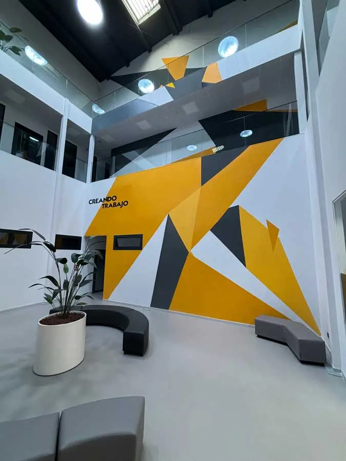mural interior en oficinas