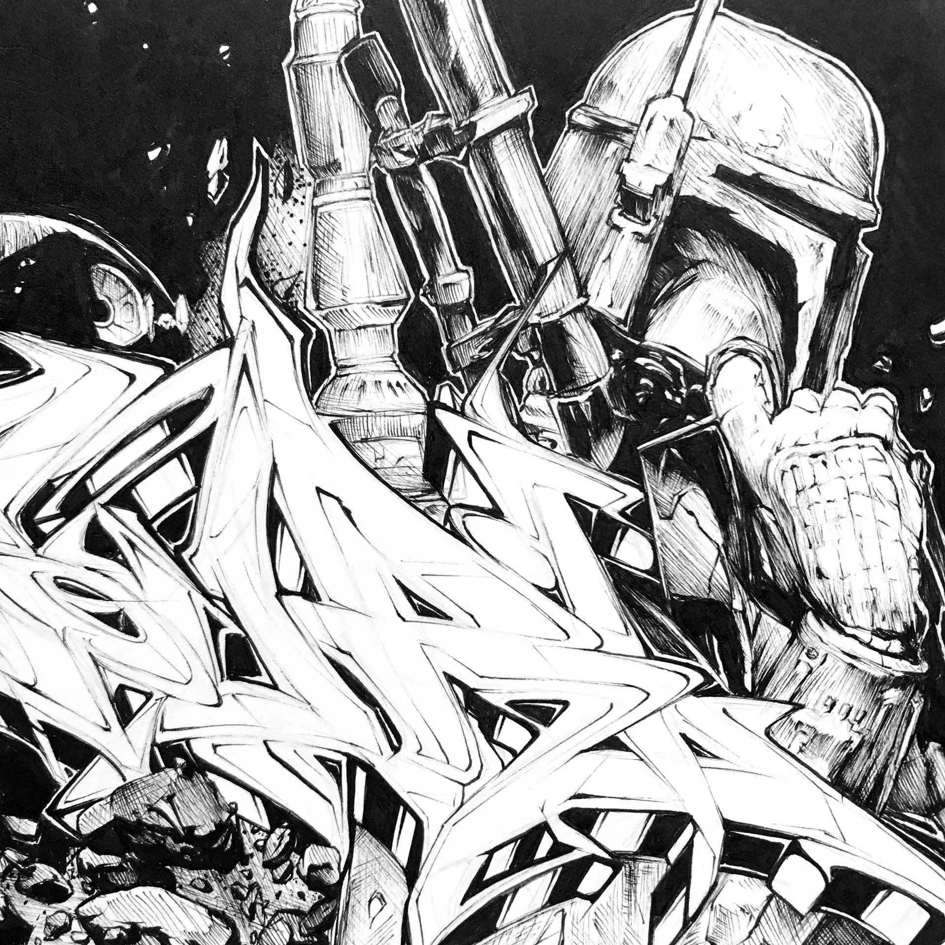 Inktober graffiti e ilustracion