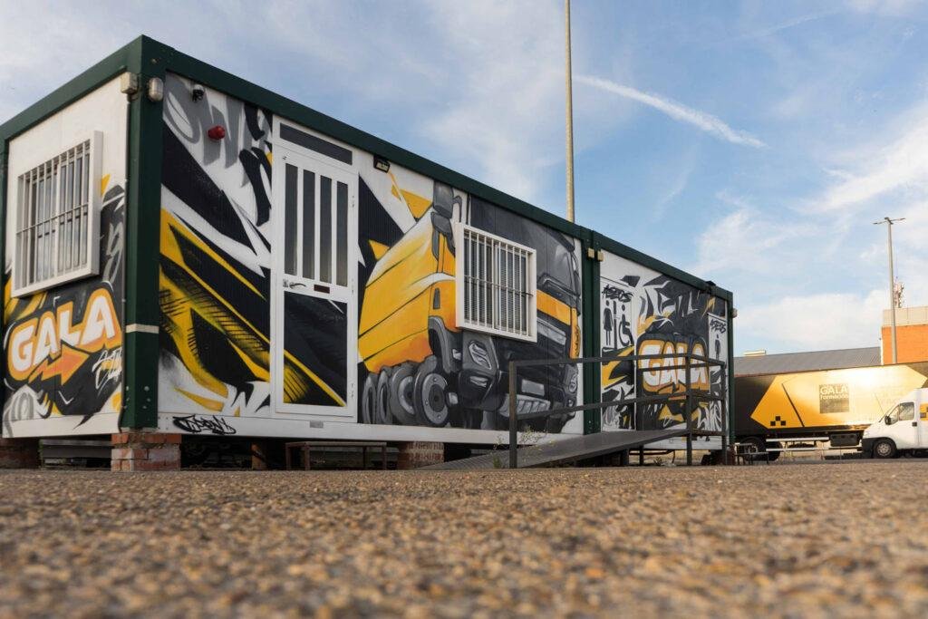 Graffiti para casetas de prácticas GALA Autoescuela