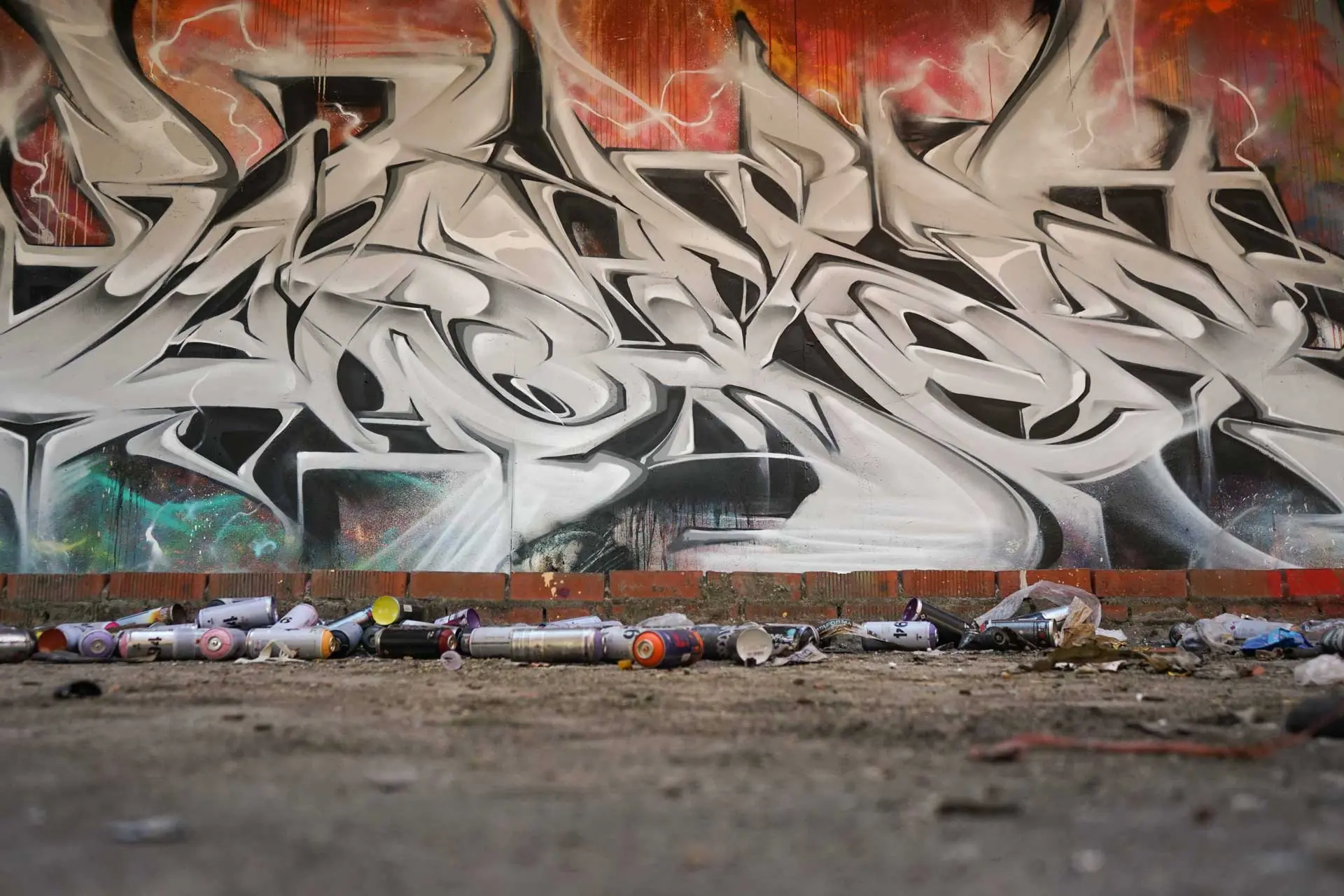 Decoración con graffiti 3D wildstyle moderno