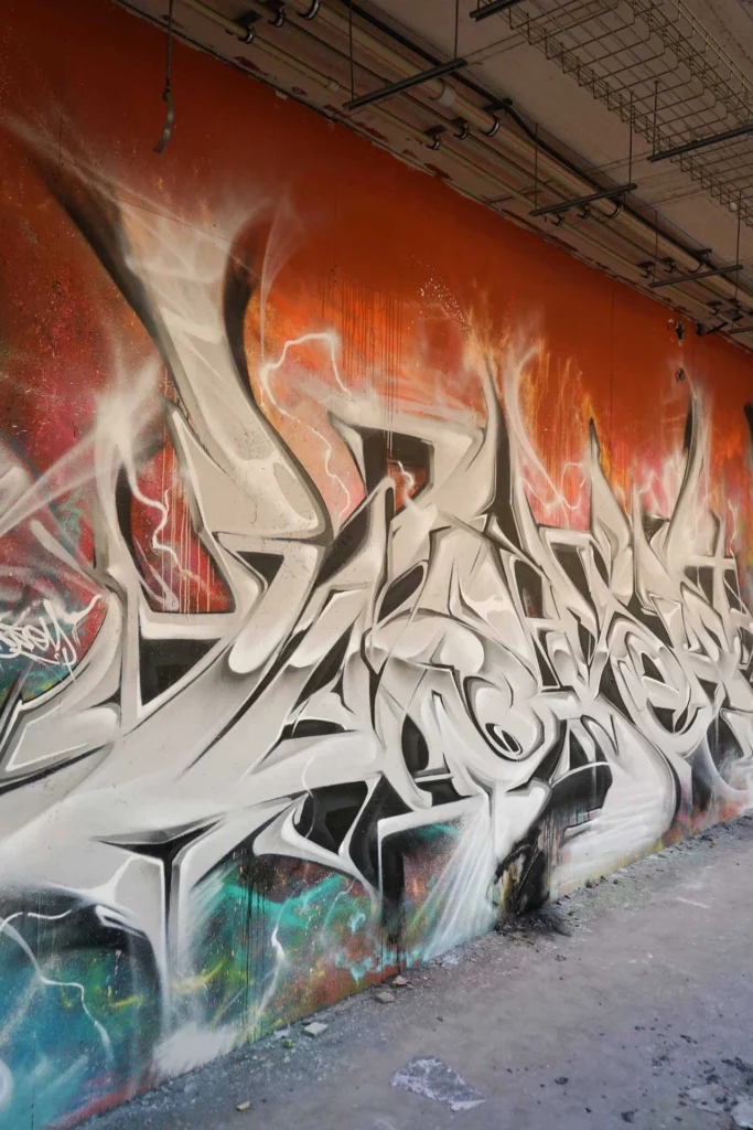 Decoración con graffiti 3D wildstyle moderno