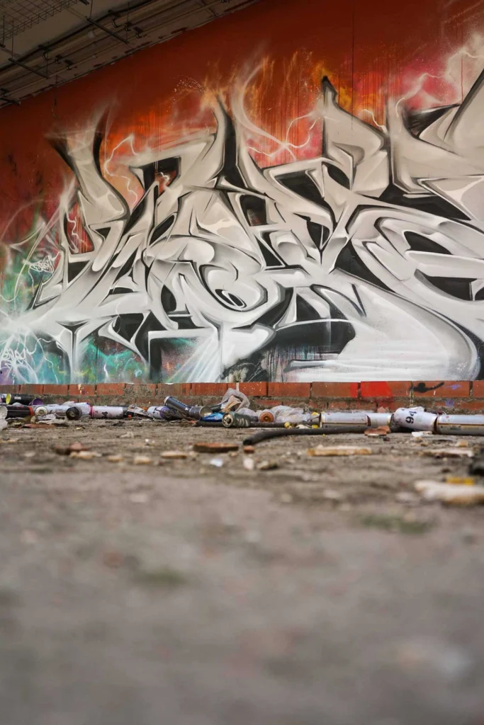 Decoración con graffiti 3D wildstyle moderno