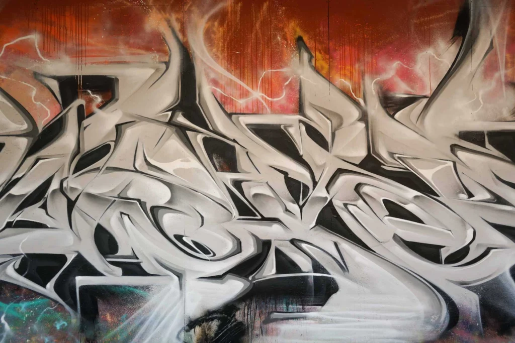 Decoración con graffiti 3D wildstyle moderno