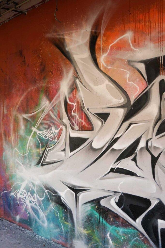Decoración con graffiti 3D wildstyle moderno