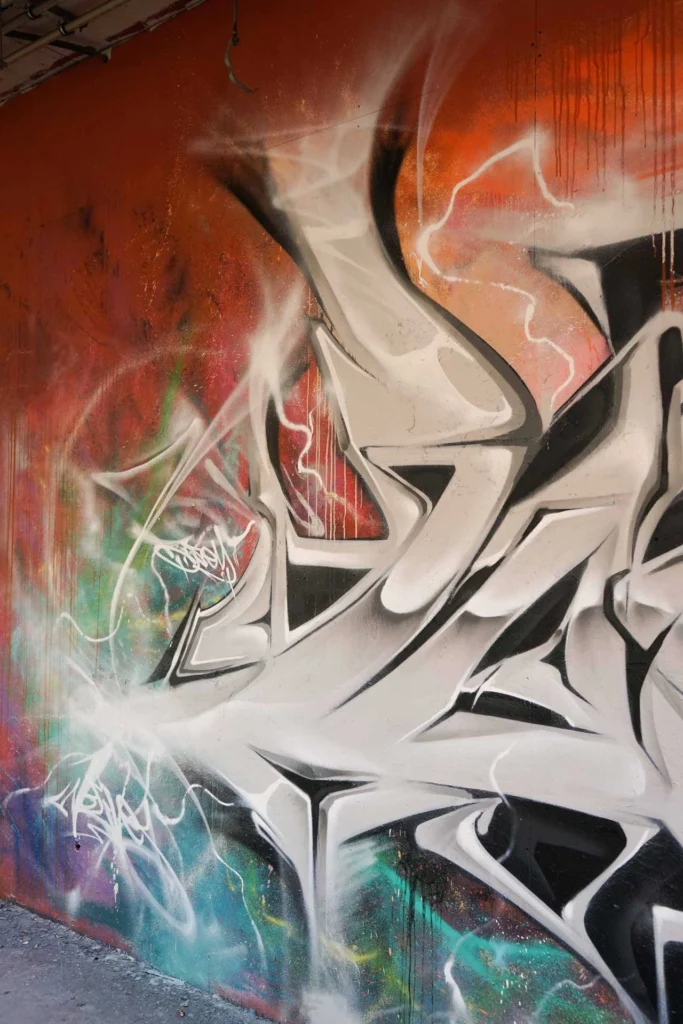 Decoración con graffiti 3D wildstyle moderno