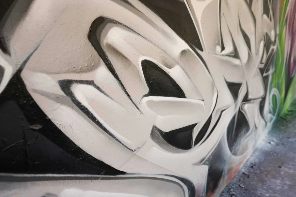 Decoración con graffiti 3D wildstyle moderno