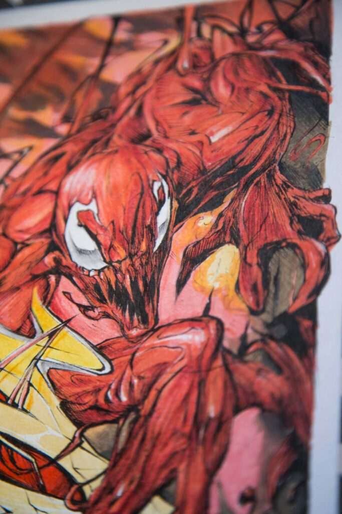 Graffiti boceto carnage spiderman