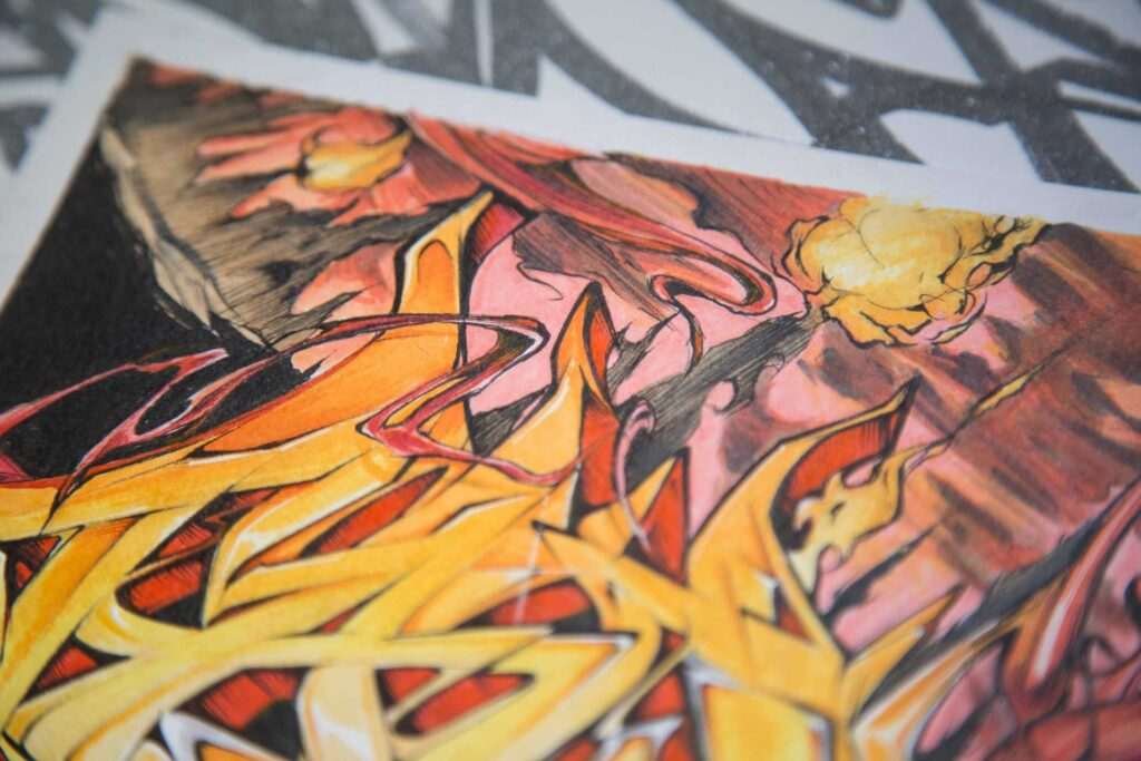 Graffiti boceto carnage spiderman