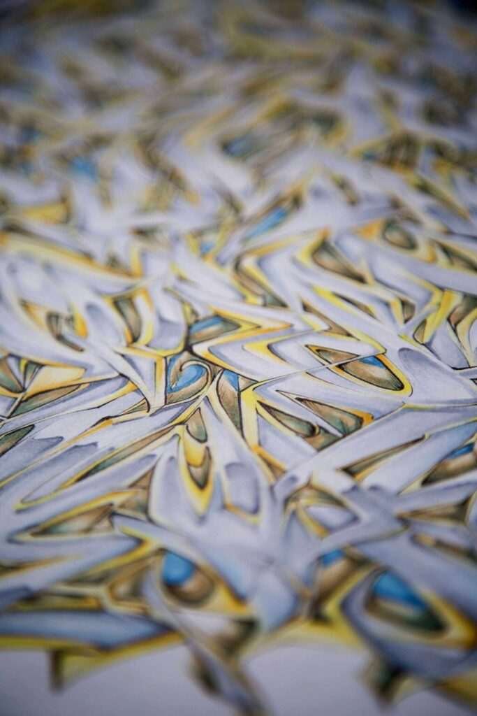 Abecedario graffiti artístico con letras estilizadas
