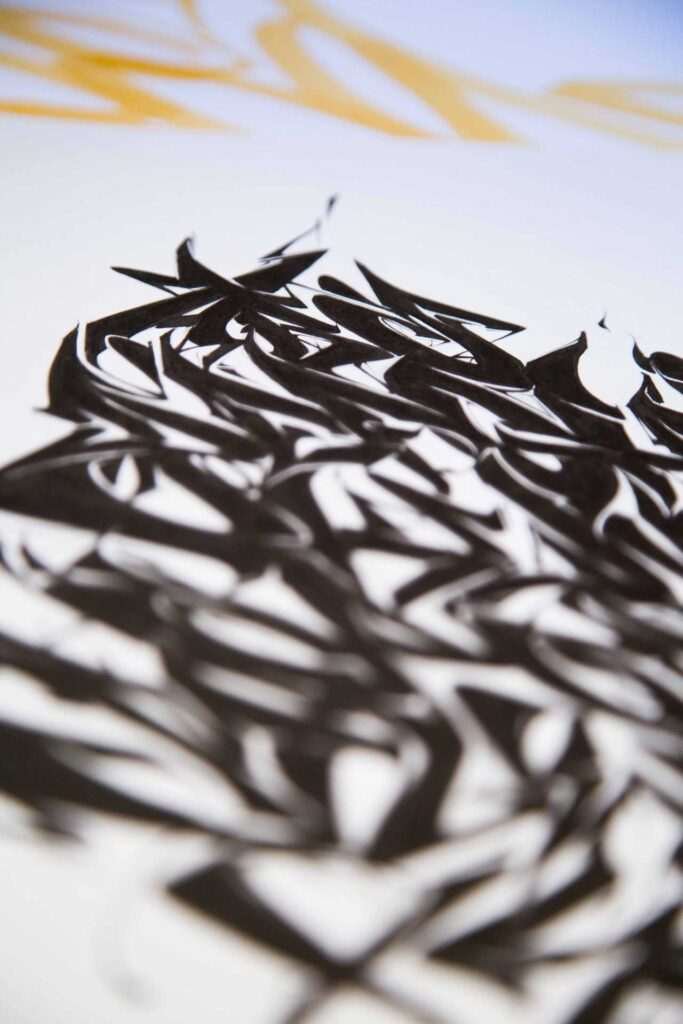 Letras decorativas en graffiti formando abecedario