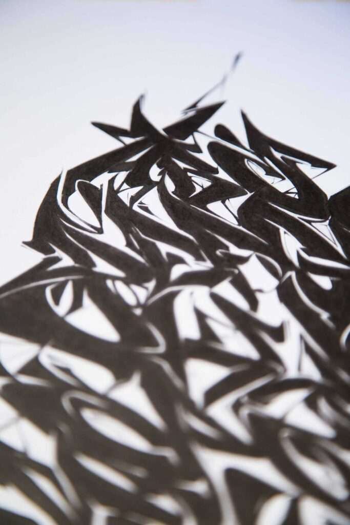 Letras decorativas en graffiti formando abecedario