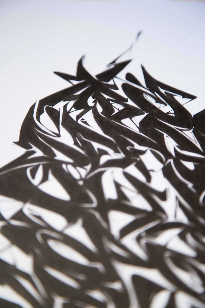 Letras decorativas en graffiti formando abecedario