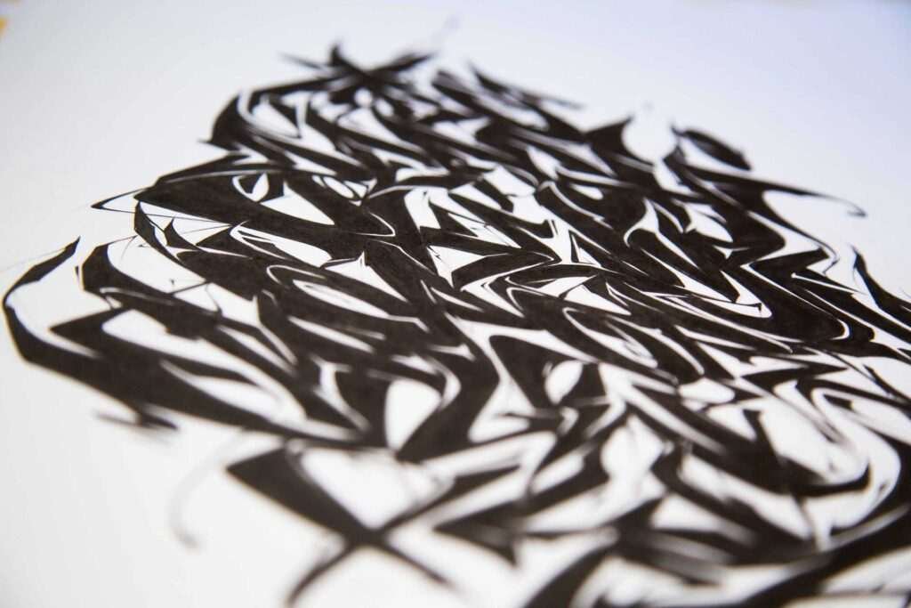 Letras decorativas en graffiti formando abecedario