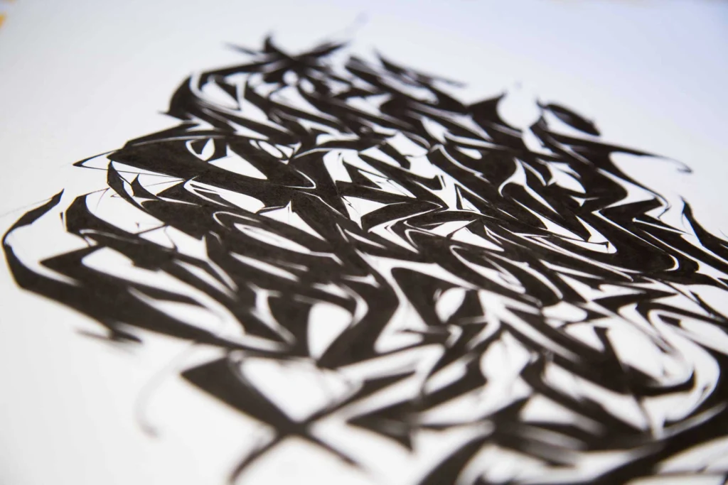 Letras decorativas en graffiti formando abecedario