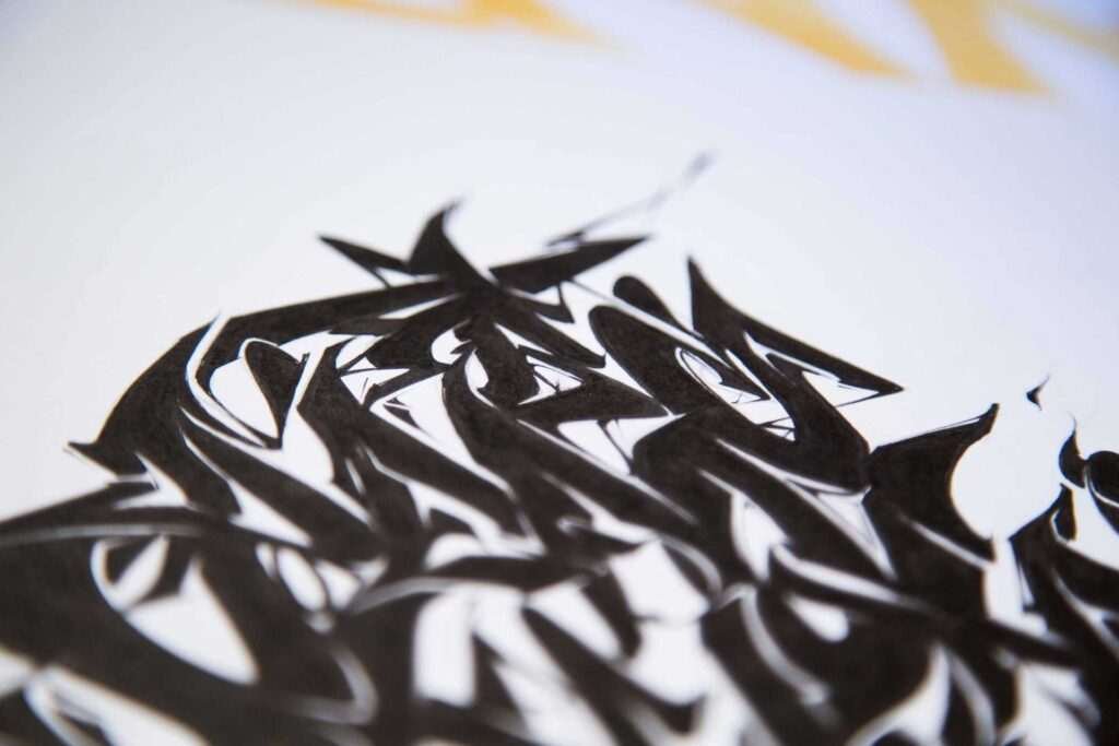 Letras decorativas en graffiti formando abecedario