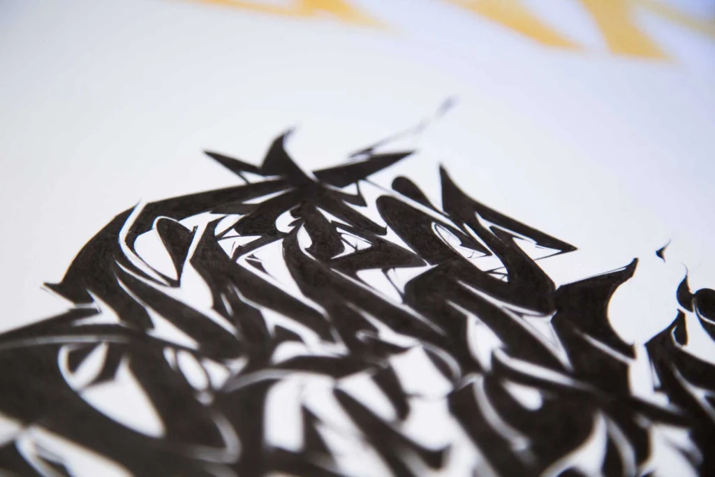 Letras decorativas en graffiti formando abecedario