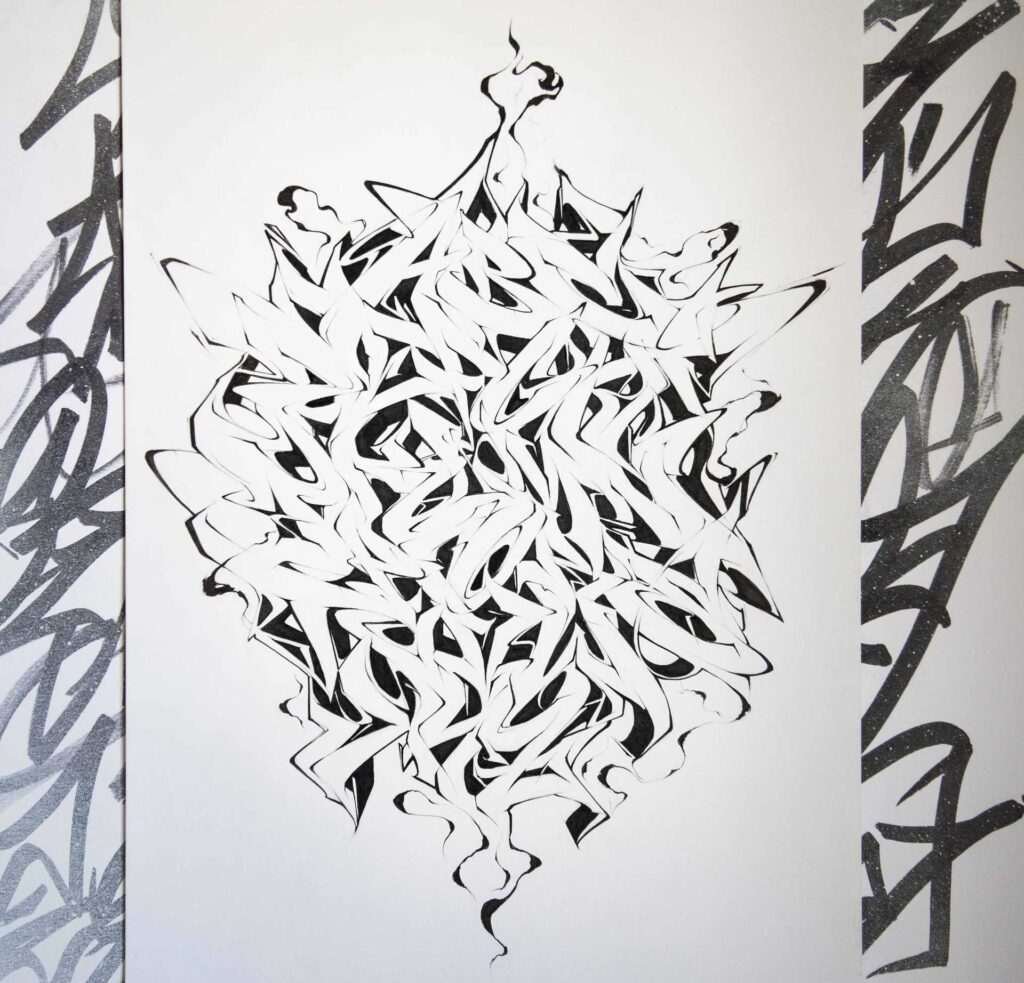 Mural de abecedario graffiti para decoración creativa