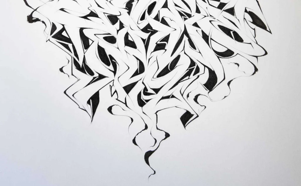 Mural de abecedario graffiti para decoración creativa