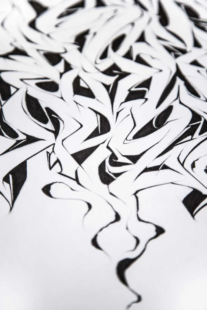Mural de abecedario graffiti para decoración creativa