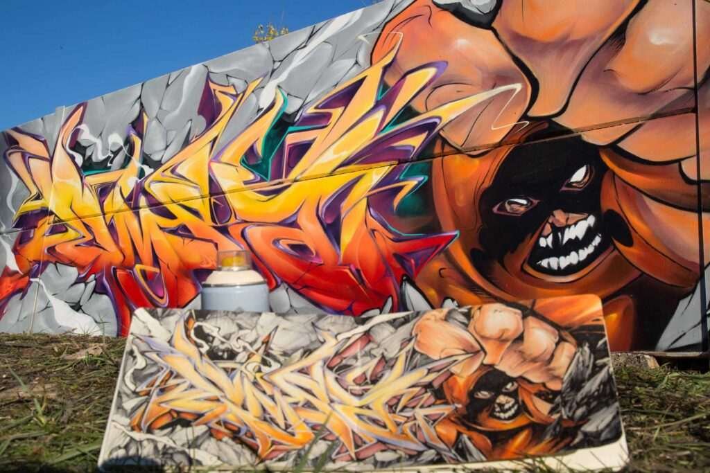 Mural graffiti de Juggernaut, X-Men imparable