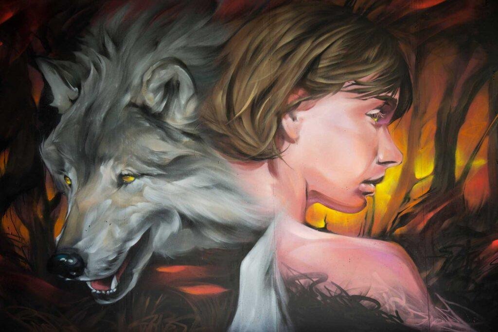 Mural Graffiti Lobos