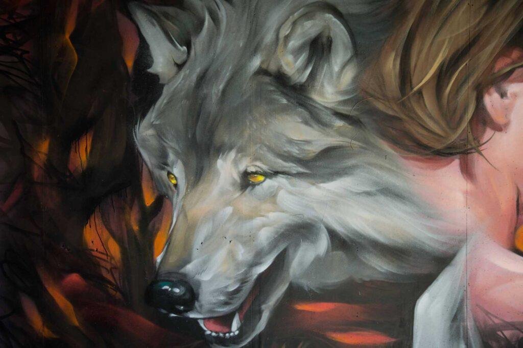 Mural Graffiti Lobos