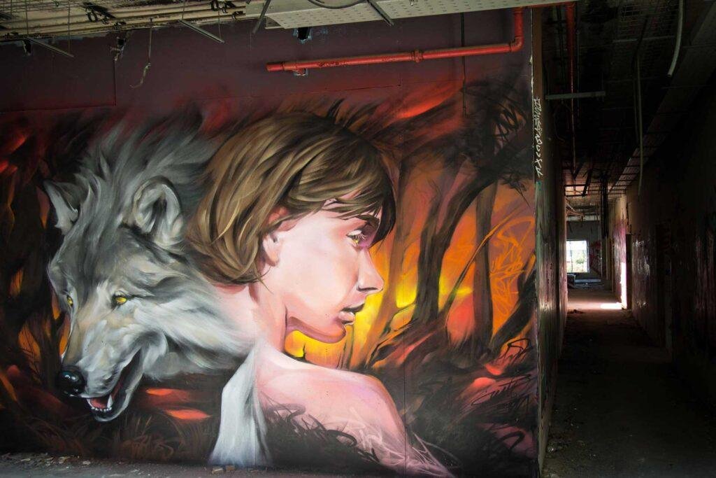 Mural Graffiti Lobos