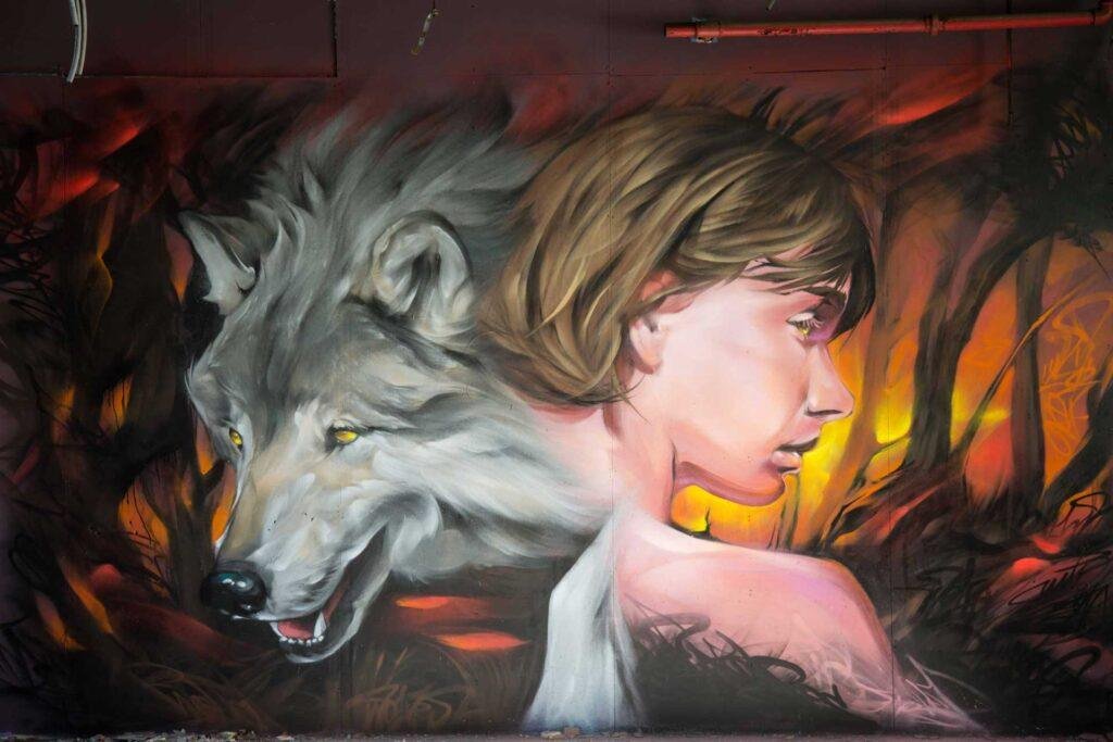 Mural Graffiti Lobos