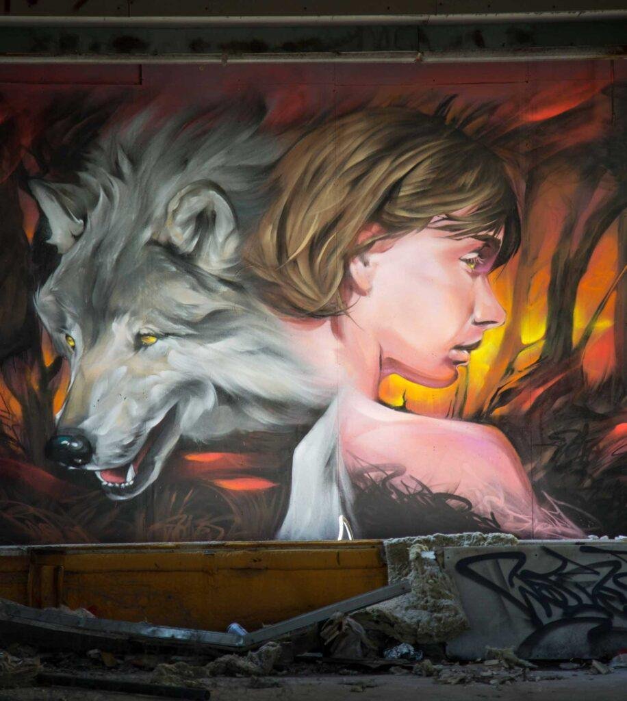 Mural Graffiti Lobos
