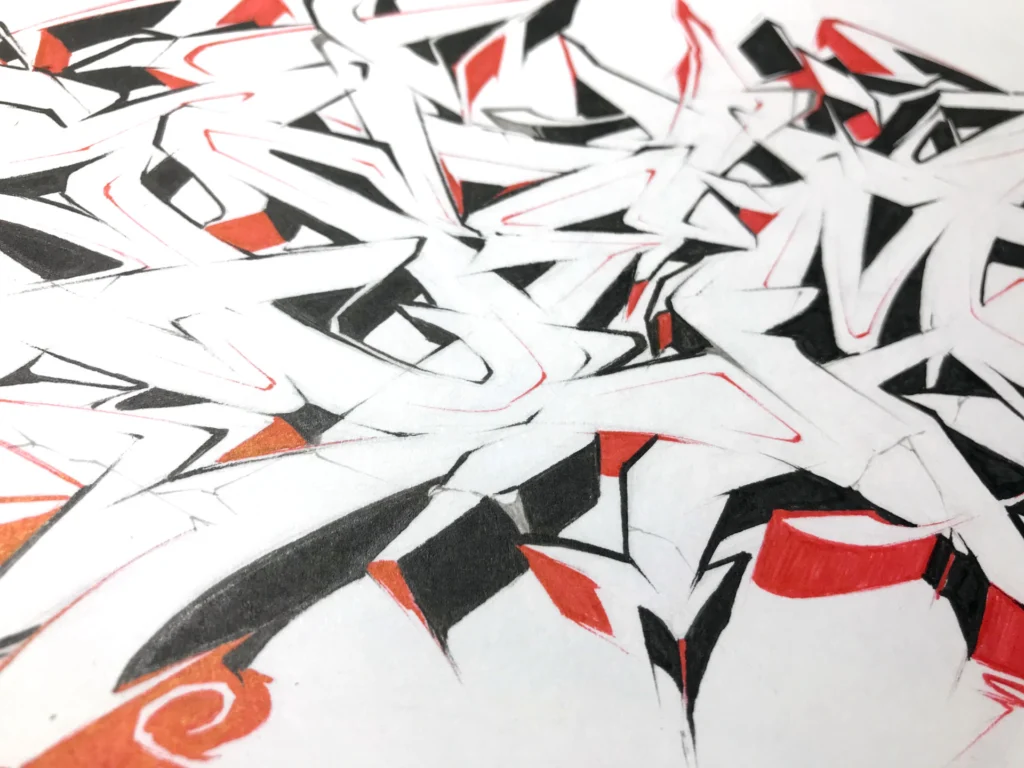 Black & Red work styles