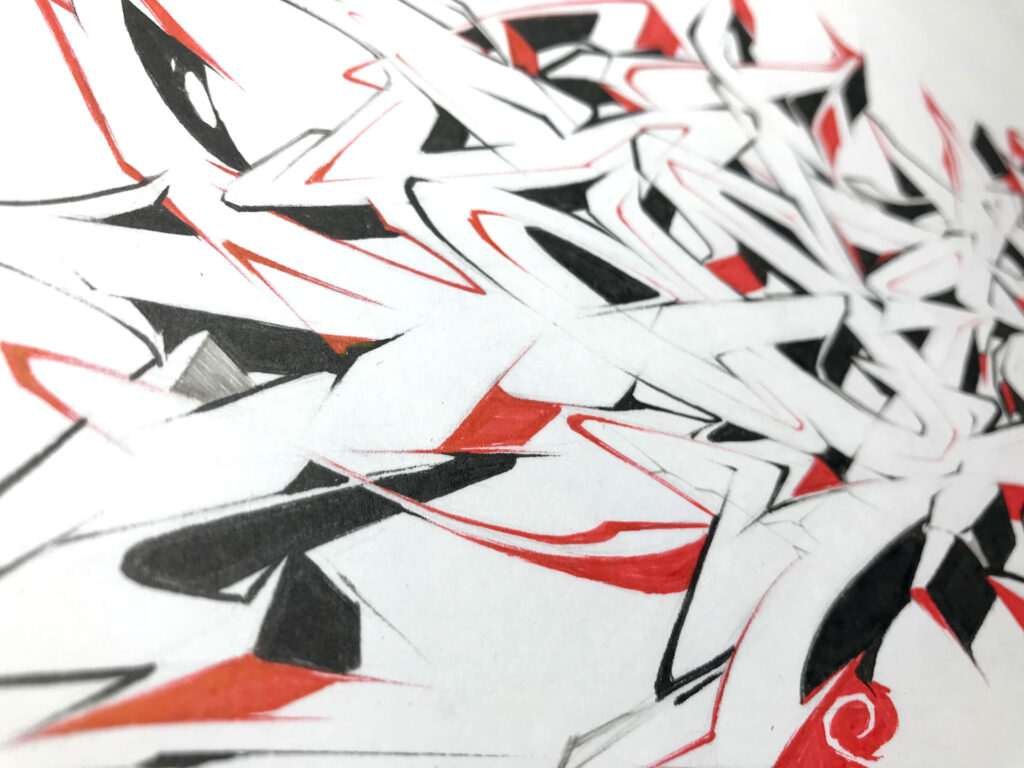 Letras en graffiti formando el abecedario