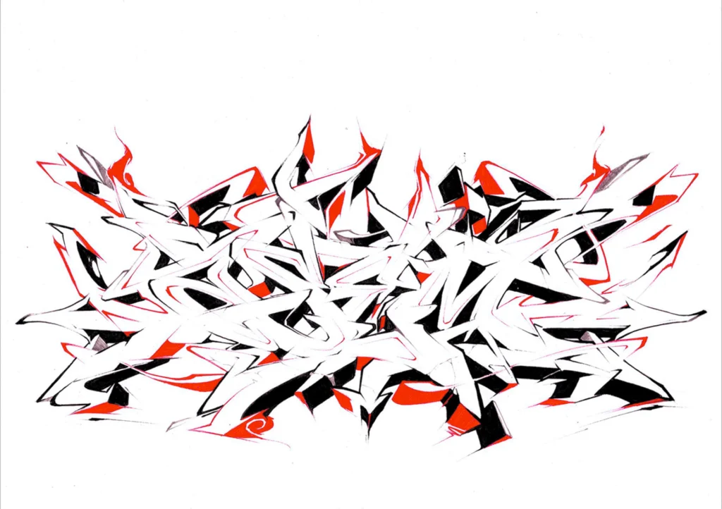 Letras en graffiti formando el abecedario
