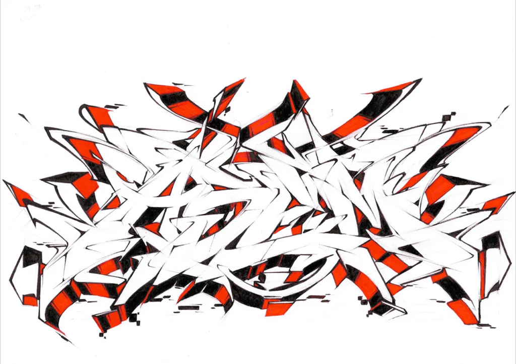 Letras en graffiti formando el abecedario