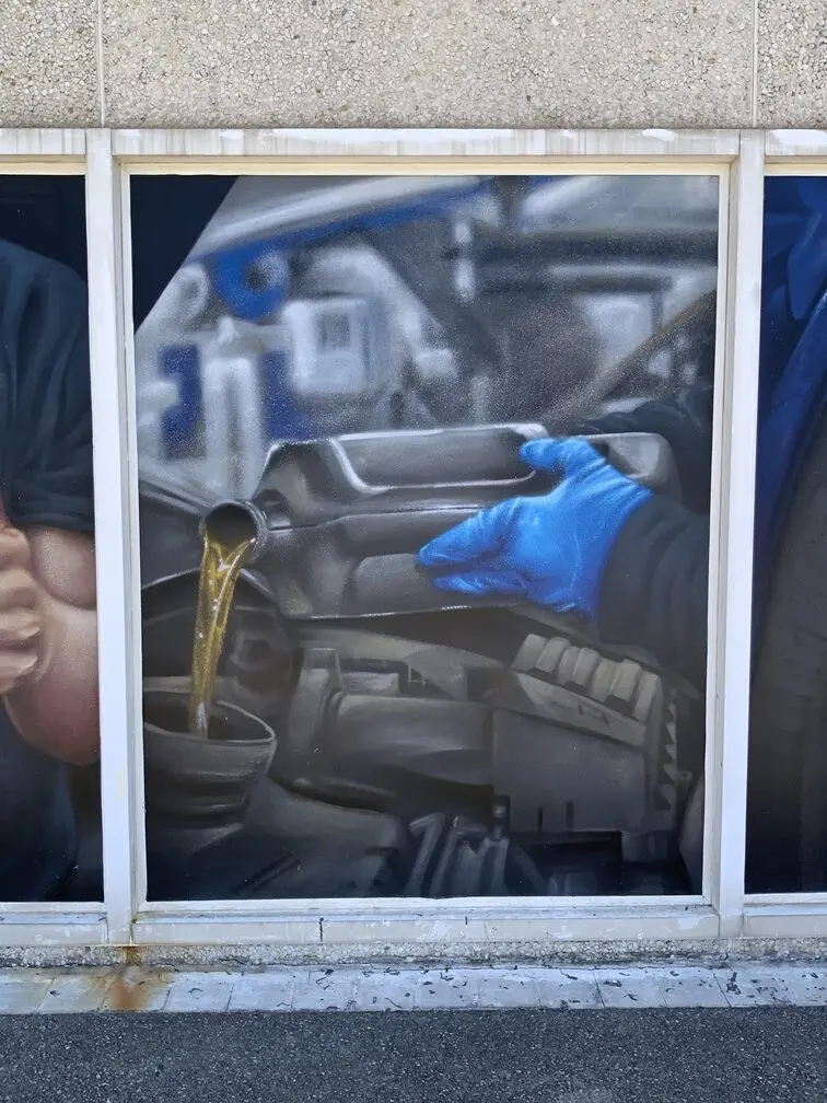 Mural taller Euromaster en Tortosa