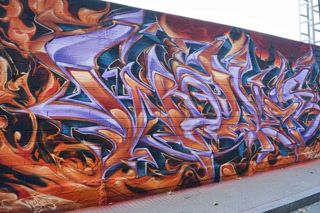 graffiti 3D wildstyle con letras en relieve