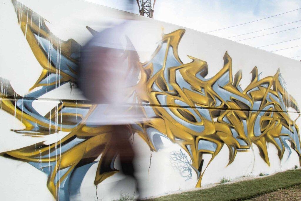 Mural 3D wildstyle con colores vibrantes