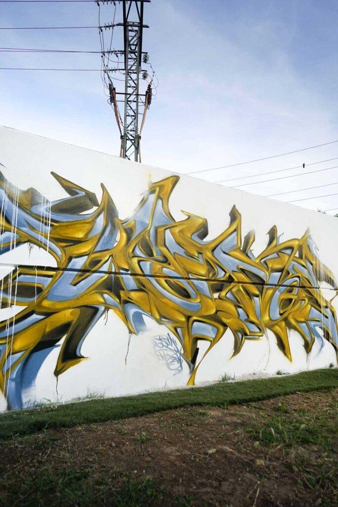 Mural 3D wildstyle con colores vibrantes