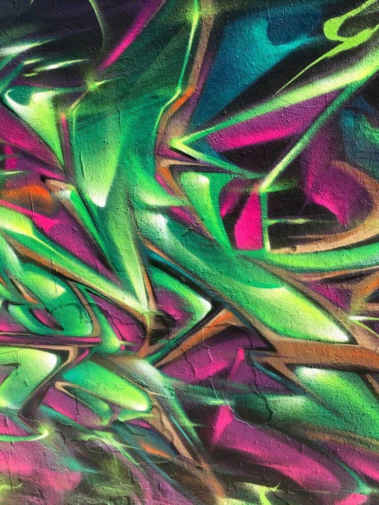 Arte mural 3D wildstyle con profundidad realista