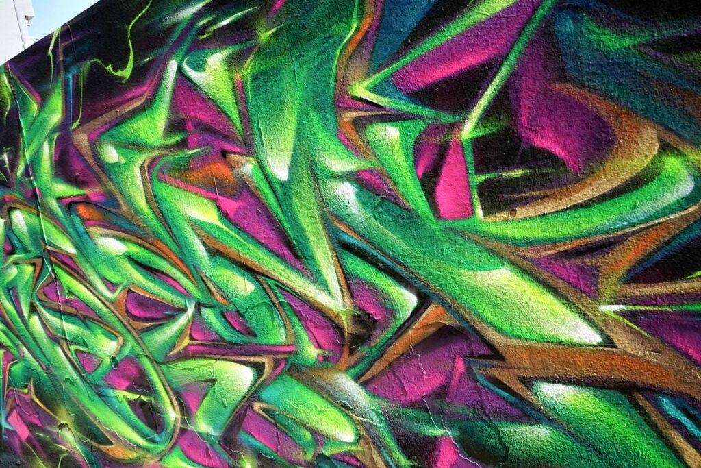 Arte mural 3D wildstyle con profundidad realista
