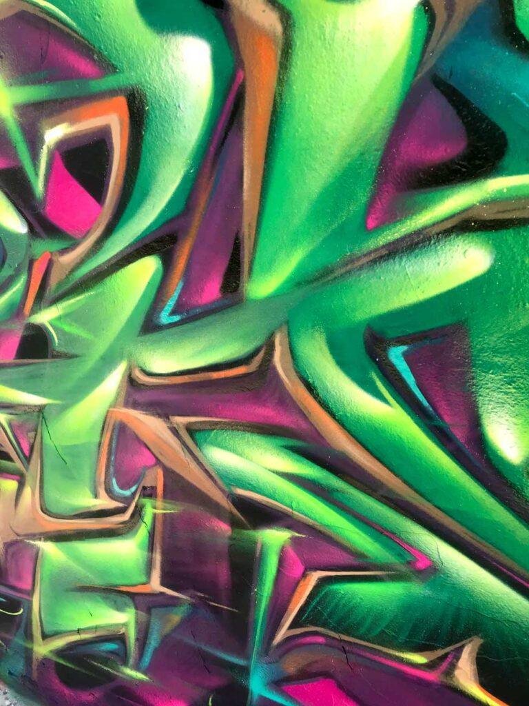 Arte mural 3D wildstyle con profundidad realista