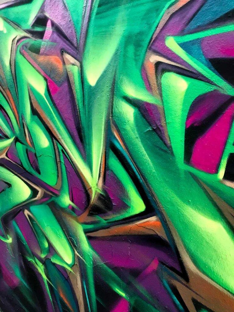 Arte mural 3D wildstyle con profundidad realista