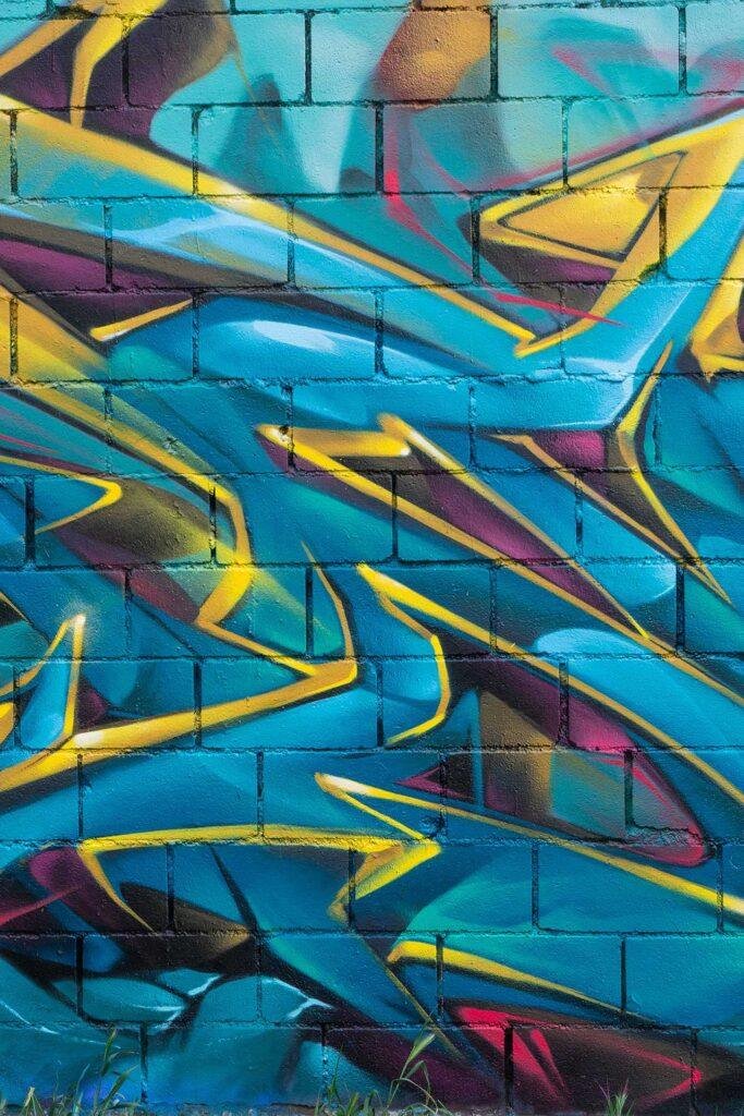 Graffiti tridimensional wildstyle con formas energéticas