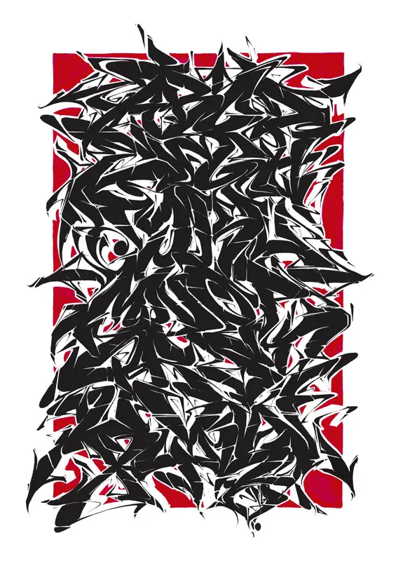 Abecedario en estilo graffiti profesional