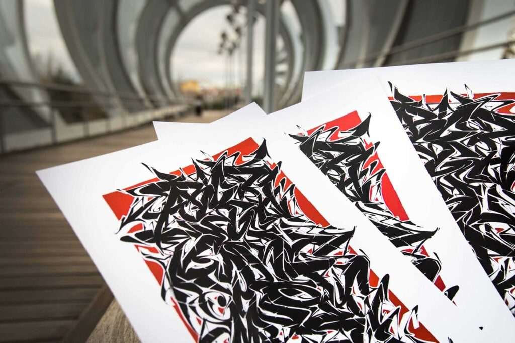 Abecedario en estilo graffiti profesional
