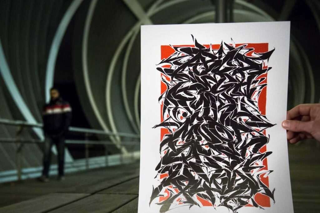 Abecedario en estilo graffiti profesional