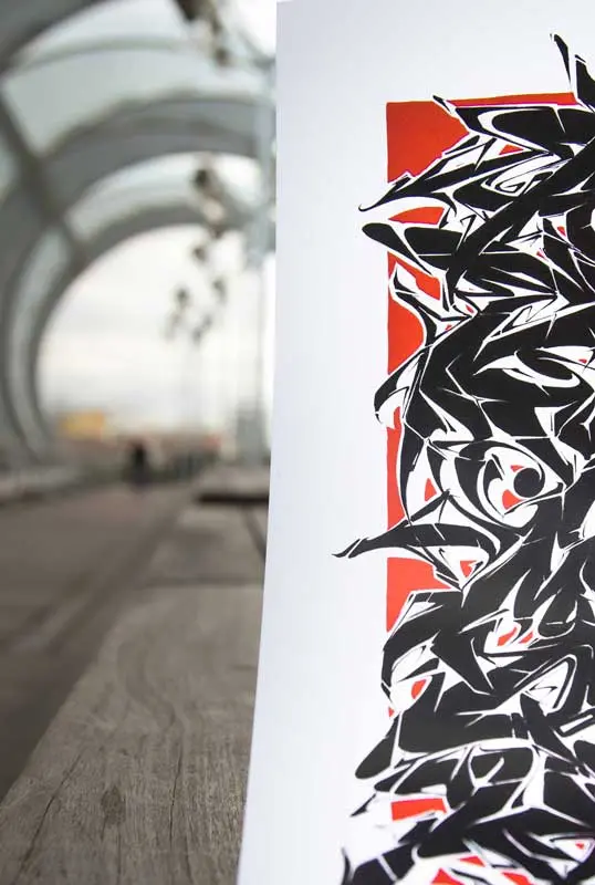 Abecedario en estilo graffiti profesional