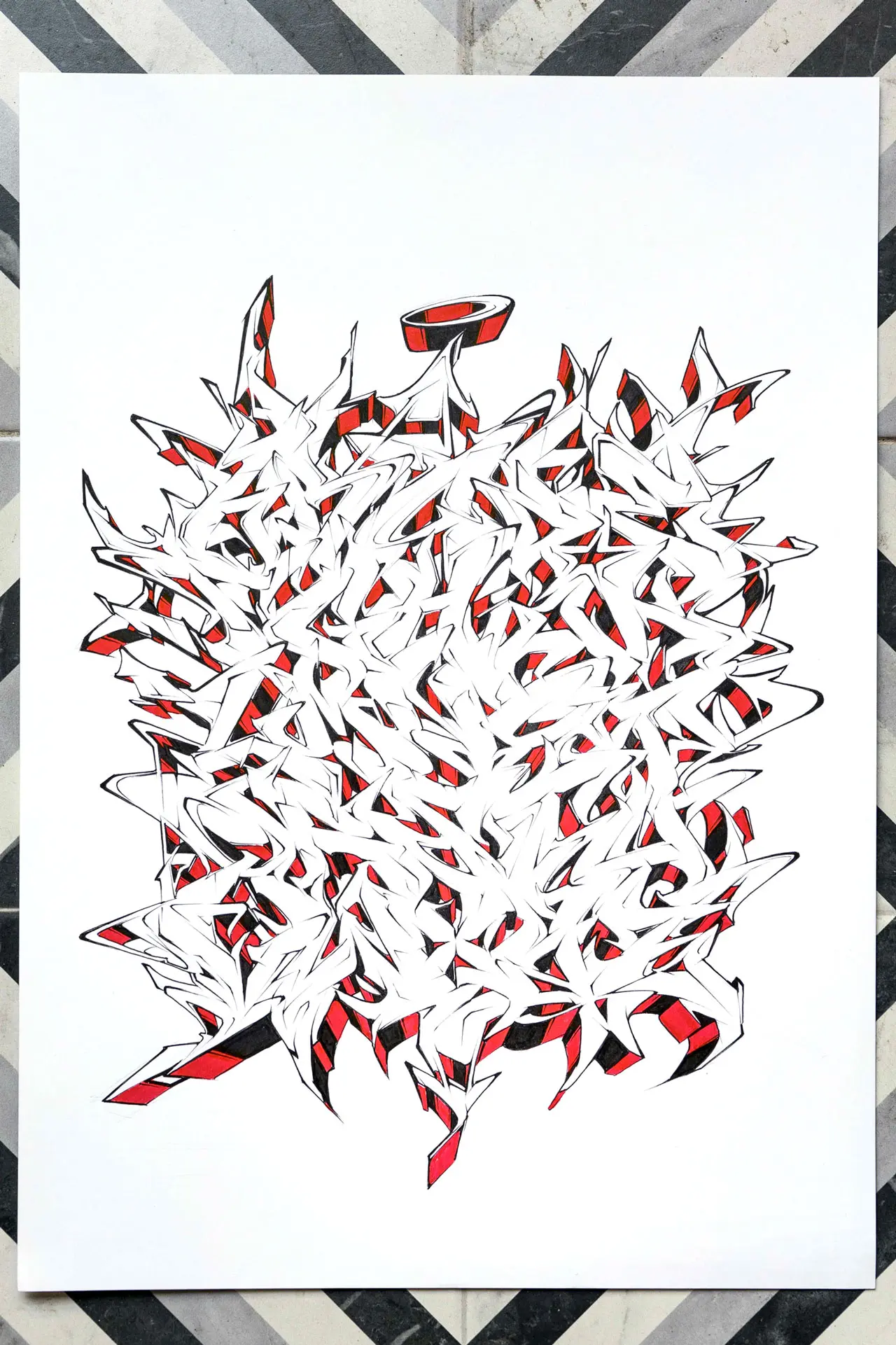 Diseño urbano con letras graffiti tipo abecedario